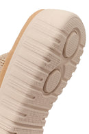 Women's Beige Thick-Soled Fabric Comfort Slippers | Derimod