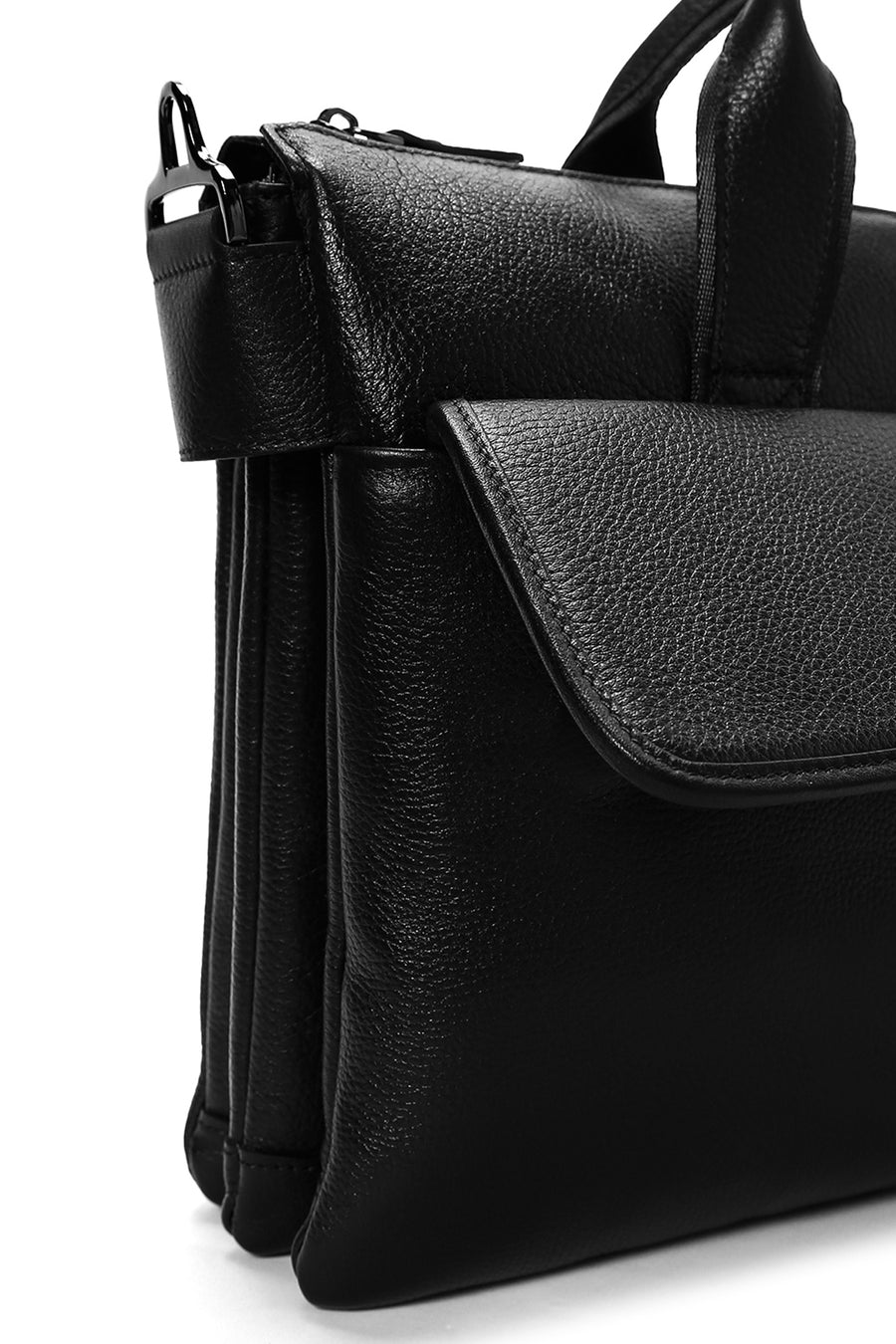 Men's Black Leather Briefcase