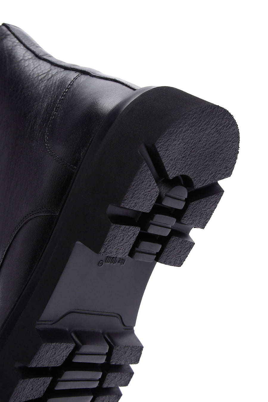 Men's Black Leather Zippered Boots