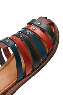 Women's Leather Bodrum Sandals | Derimod