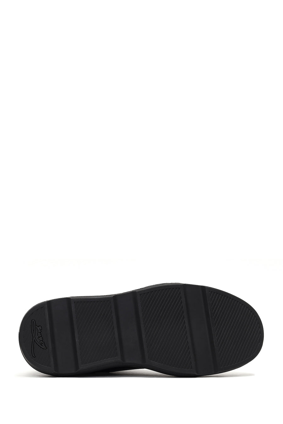 Men's Black Thick-Soled Leather Chelsea Boot