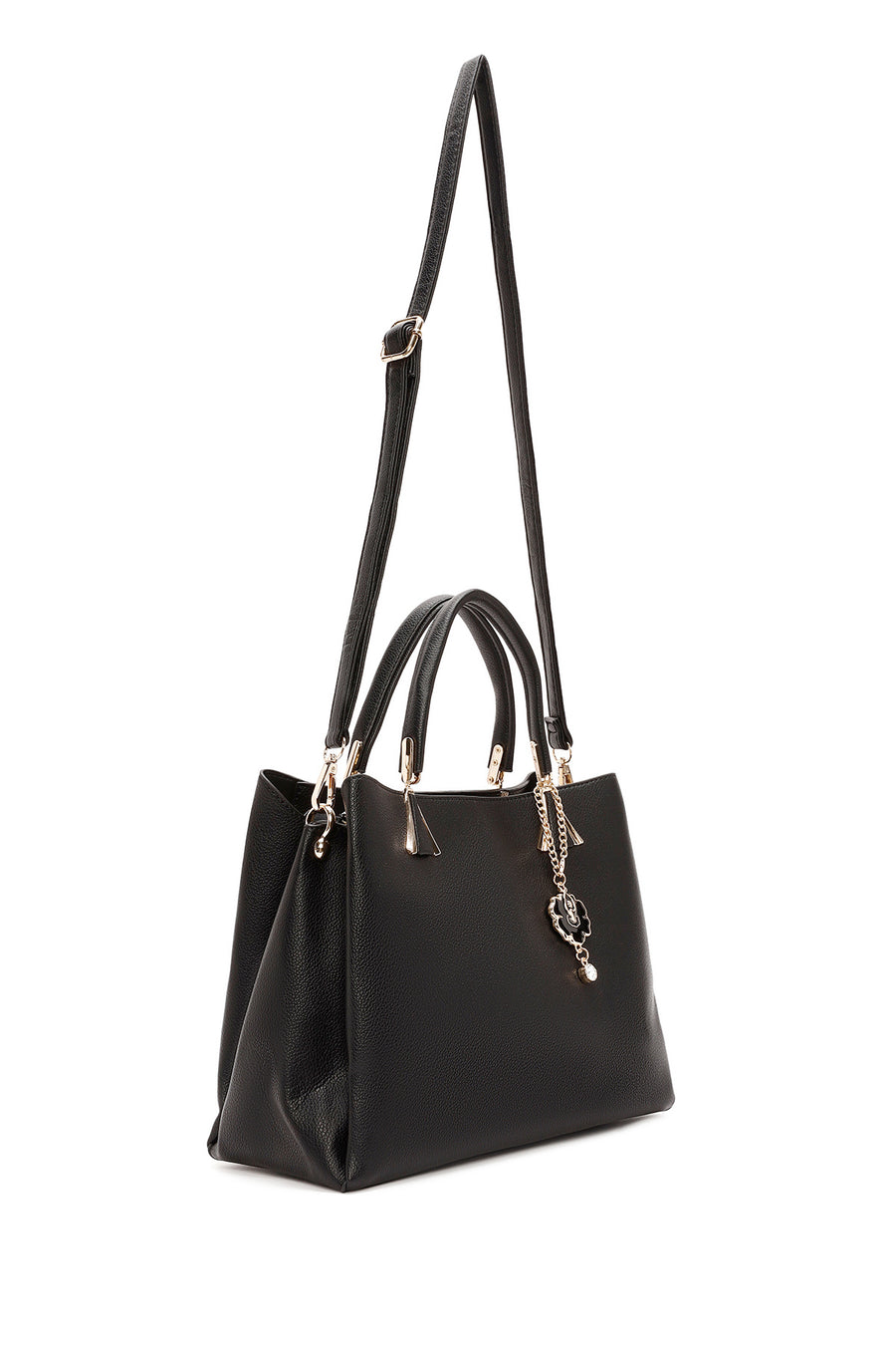 Women's Black Long Strap Accessory Handbag