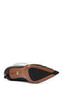 Women's Black Zippered Thin Heeled Leather Boot | Derimod