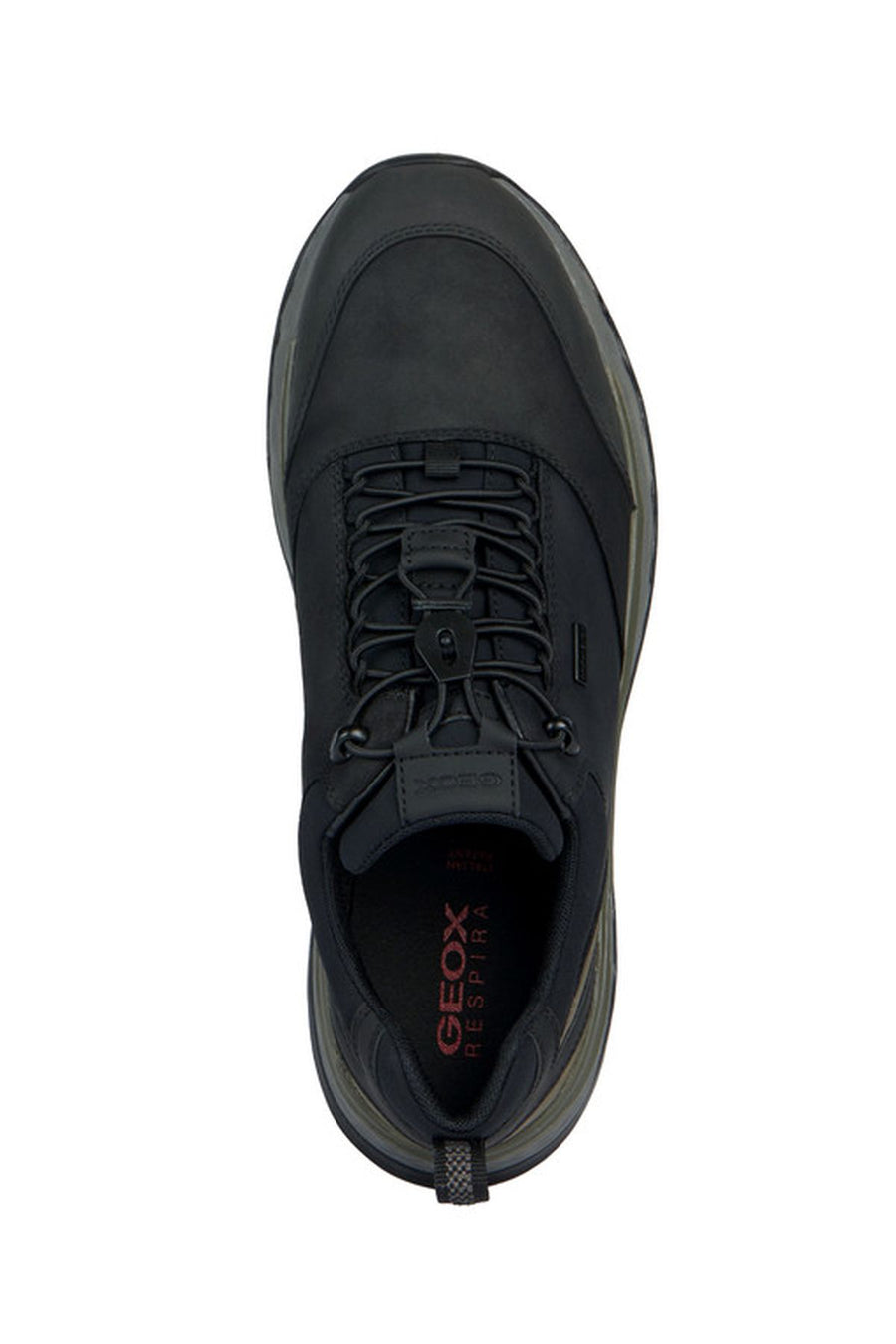 Geox Men's Black Sterrato Lace-Up Leather Sneaker