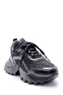 Women's Leather High-Sole Sneaker | Derimod