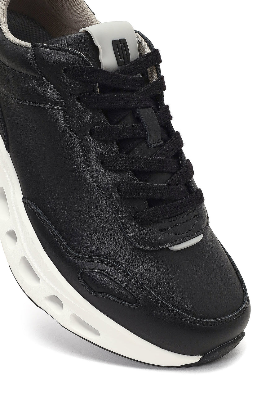 Derimod Studio Men's Black Lace-Up Thick-Soled Sneaker