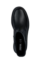 Geox Women's Black Zippered Spherica Leather Boots | Derimod