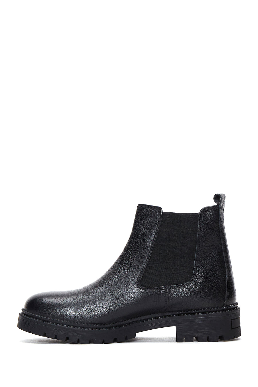 Women's Black Leather Chelsea Boots