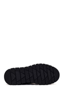 Male Black Lace-Up Thick-Soled Leather Casual Shoes | Derimod