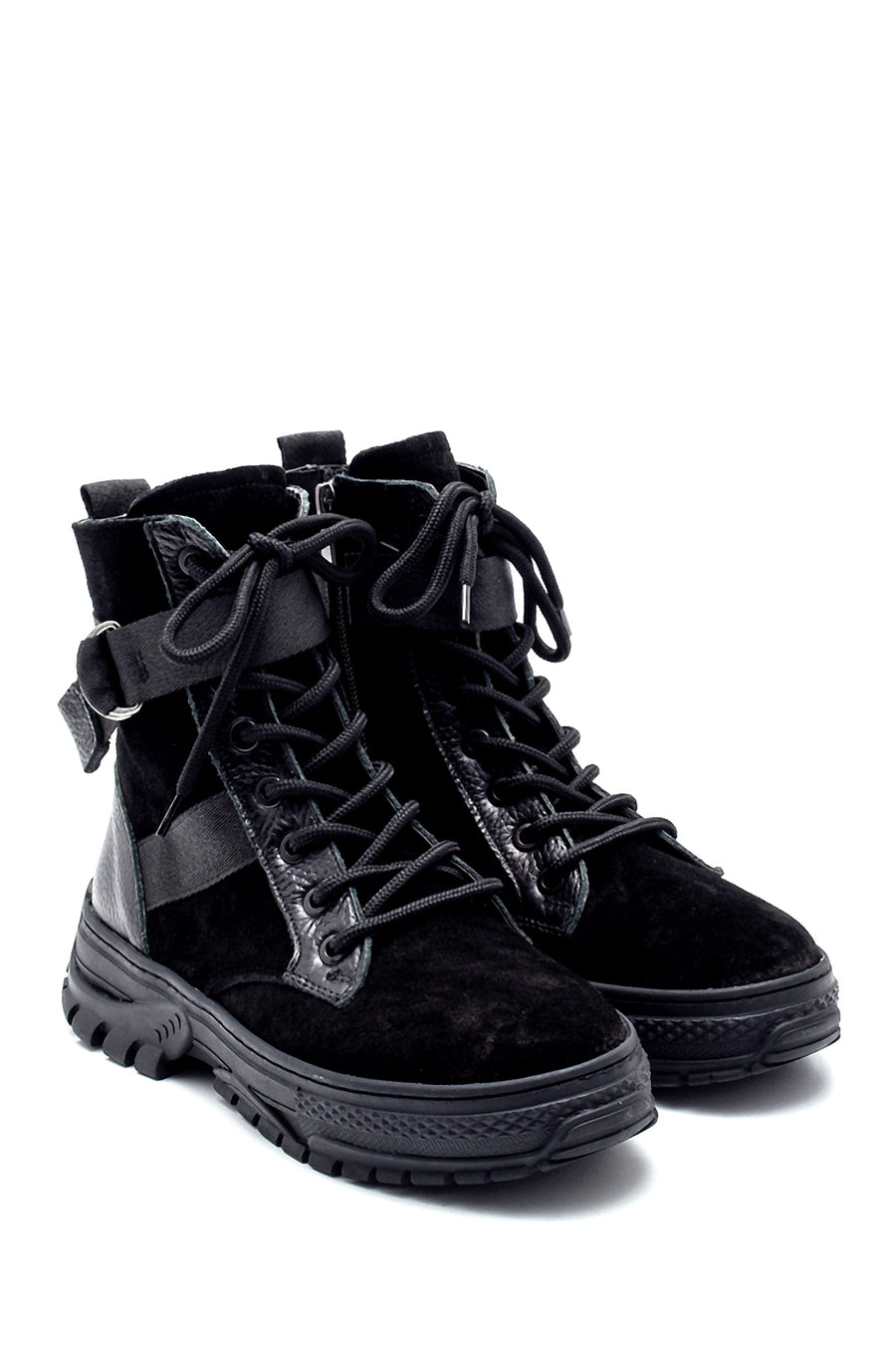 Women's Suede Leather Thick Soled Boots
