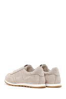 Women's Beige Lace-Up Suede Leather Sneaker | Derimod