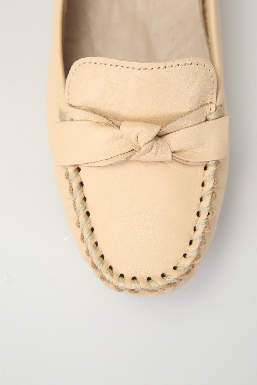 Beige Women's Leather Loafer