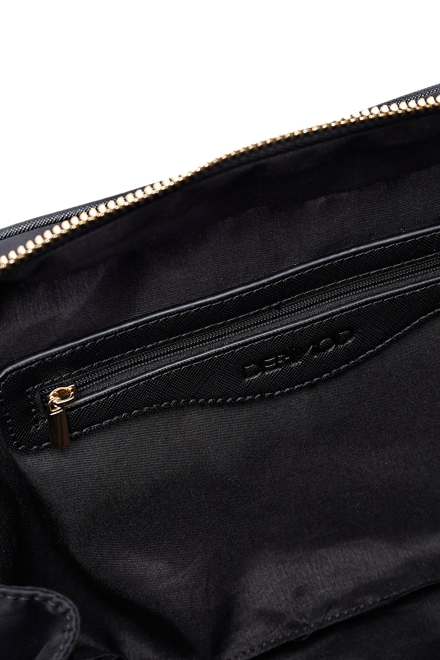 Women's Black Long Strap Accessory Detailed Fabric Handbag