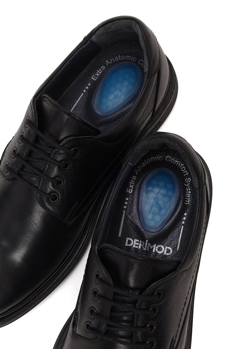 Male Black Lace-up Leather Casual Shoes
