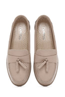 Women's Mink Tassel Leather Comfort Loafer | Derimod