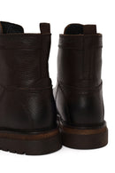 Male Brown Lace-up Leather Casual Boots | Derimod