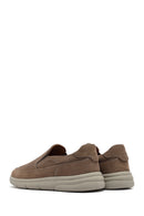Erkek Bej Nubuk Deri Comfort Loafer | Derimod