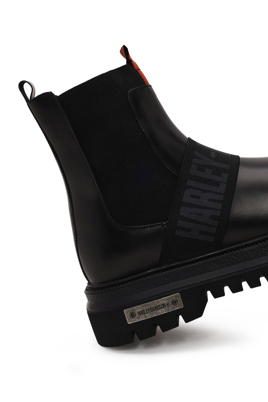 Harley Davidson Male Black Polperro Leather Chelsea Boots