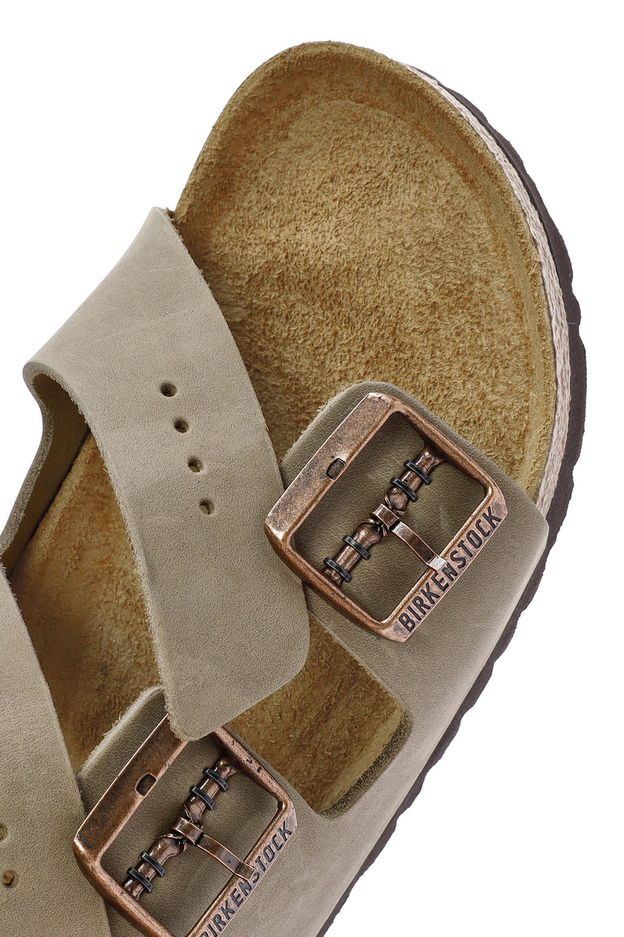 Birkenstock Erkek Kahverengi Arizona Çift Tokalı Deri Terlik