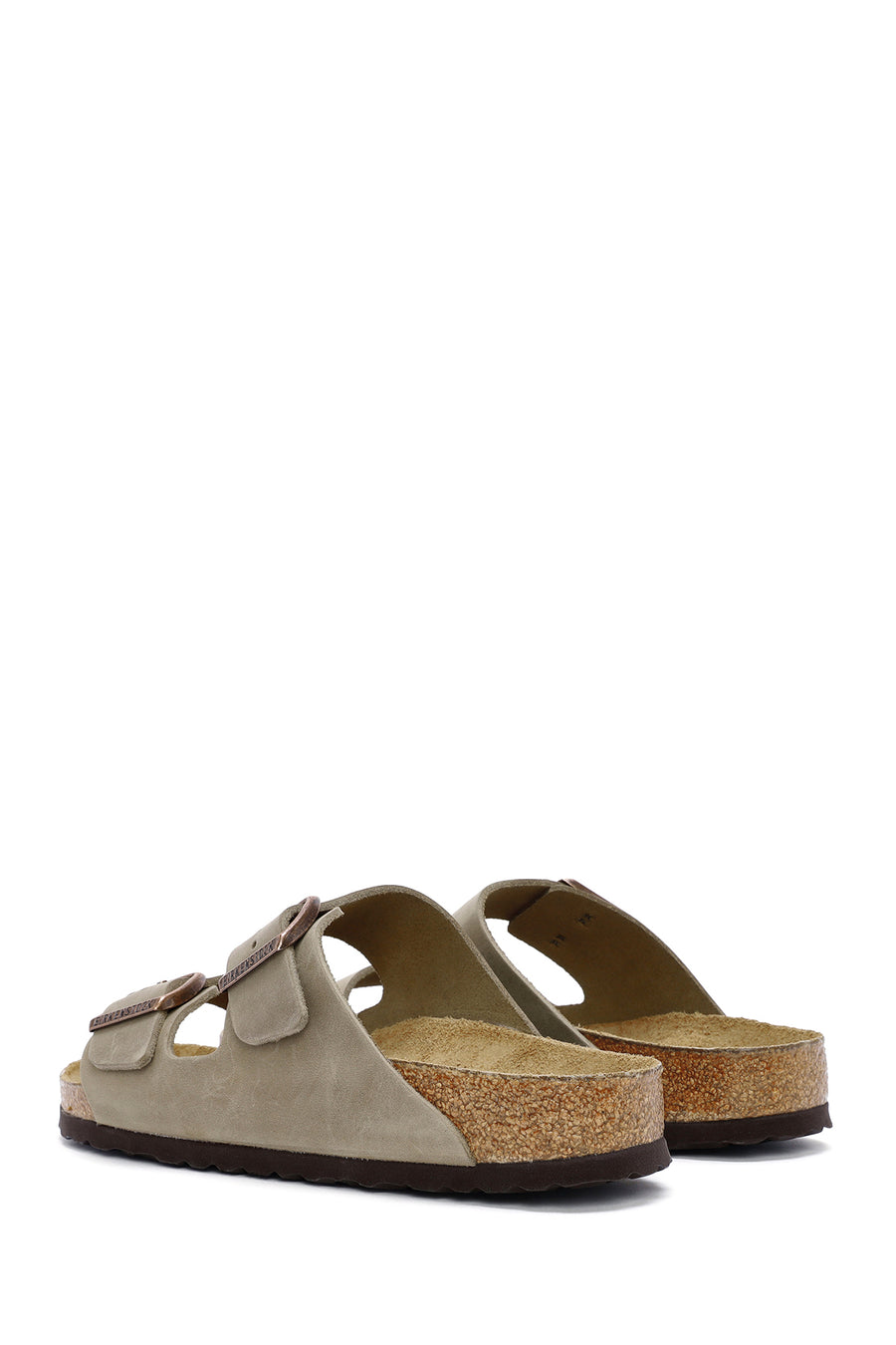 Birkenstock Erkek Kahverengi Arizona Çift Tokalı Deri Terlik