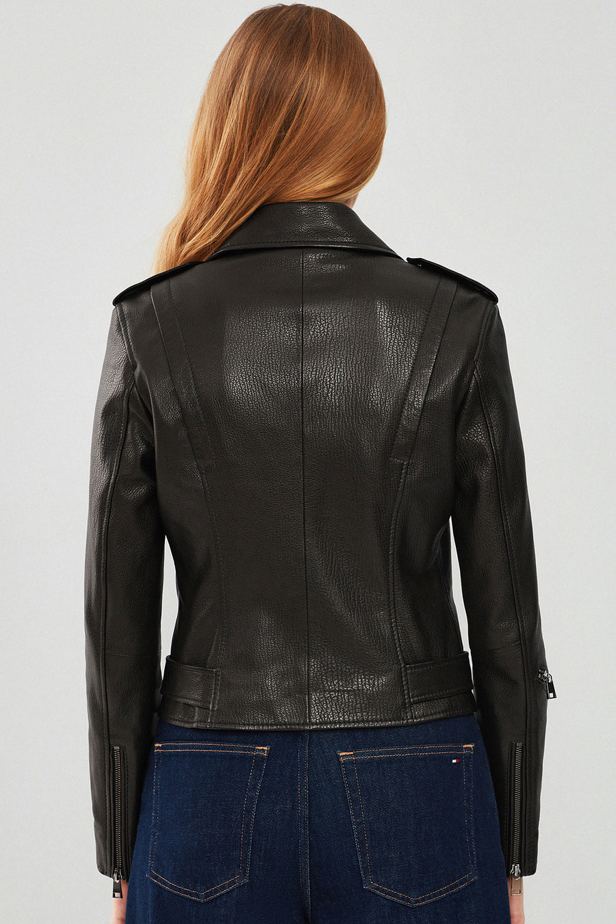 London Women's Black Biker Leather Jacket