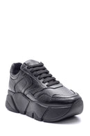 Women's High-Sole Leather Sneaker | Derimod