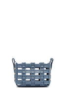 Woman Blue Long Strap Knitted Crossbody Bag | Derimod
