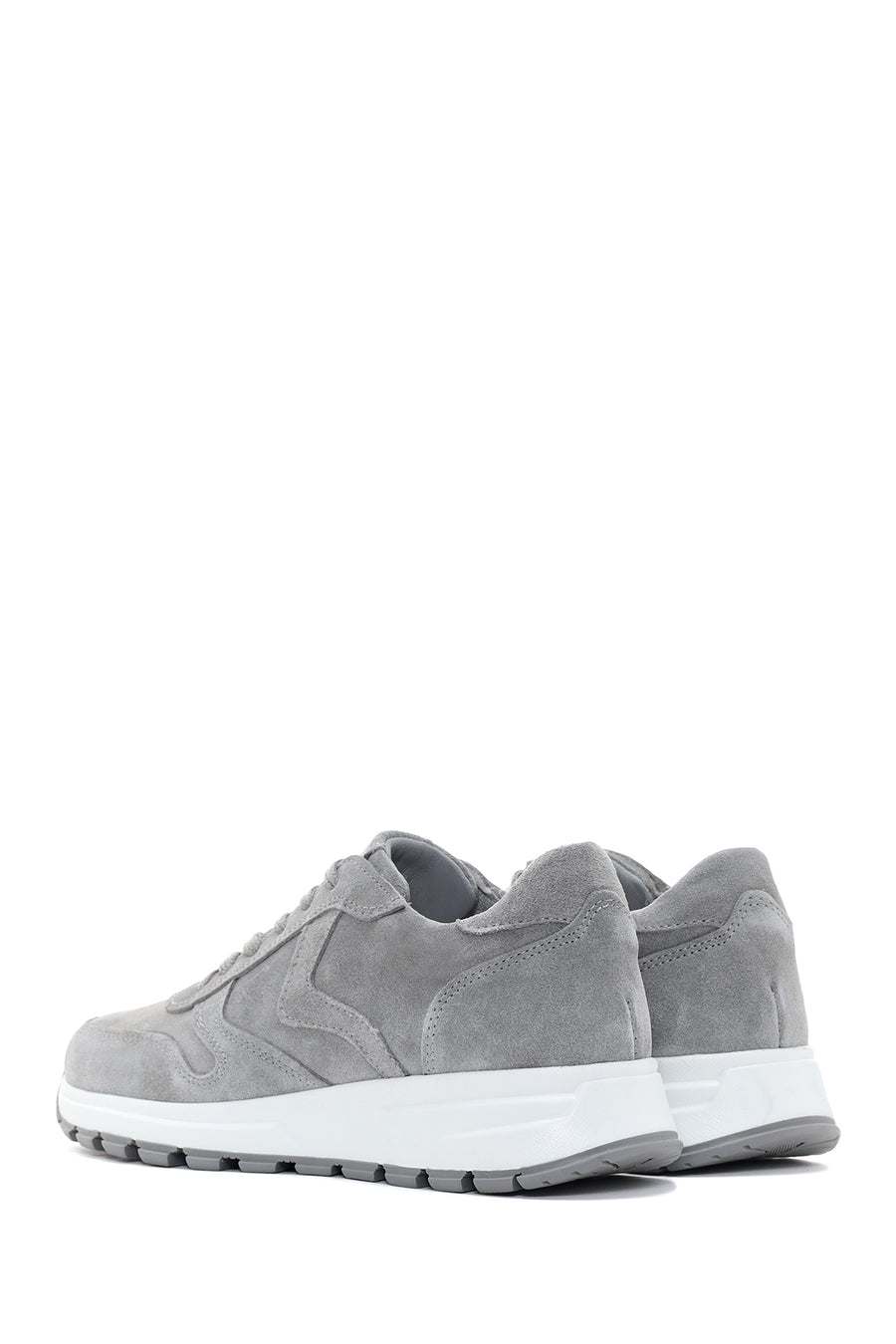 Women's Anthracite Lace-Up Suede Leather Sneakers