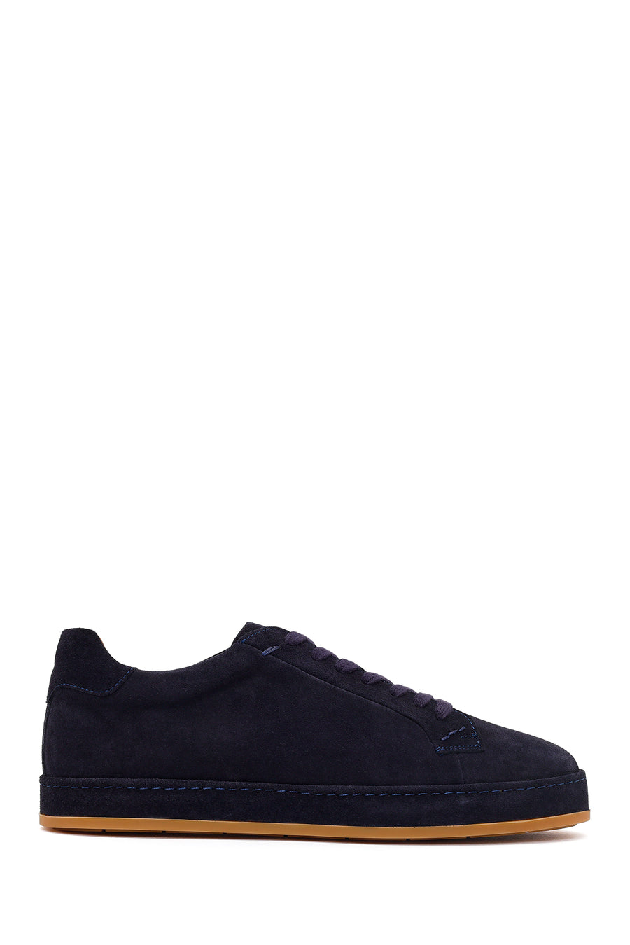 Erkek Lacivert Bağcıklı Süet Deri Sneaker 26SFD631210 | Derimod