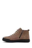 Men's Beige Zippered Nubuck Leather Sports Boots | Derimod