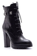 Women's Lace-Up Leather Boots | Derimod