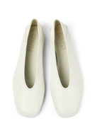 Camper Women's White Casi Myra Leather Ballerinas | Derimod