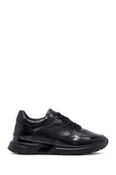Men's Black Lace-Up Leather Casual Sneakers | Derimod
