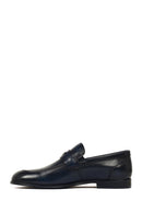 Derimod Black Male Navy Leather Classic Loafer | Derimod