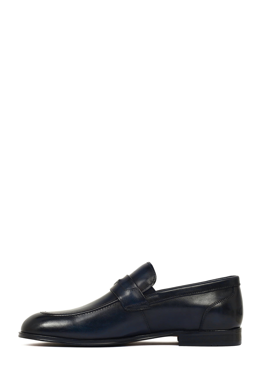 Derimod Black Male Navy Leather Classic Loafer