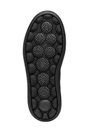 Geox Kadın Siyah D Spherıca Ecub-2 B - Nappa+Me Bağcıklı Kalın Tabanlı Deri Sneaker | Derimod