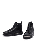 Men's Black Lace-Up Leather Sports Boots | Derimod