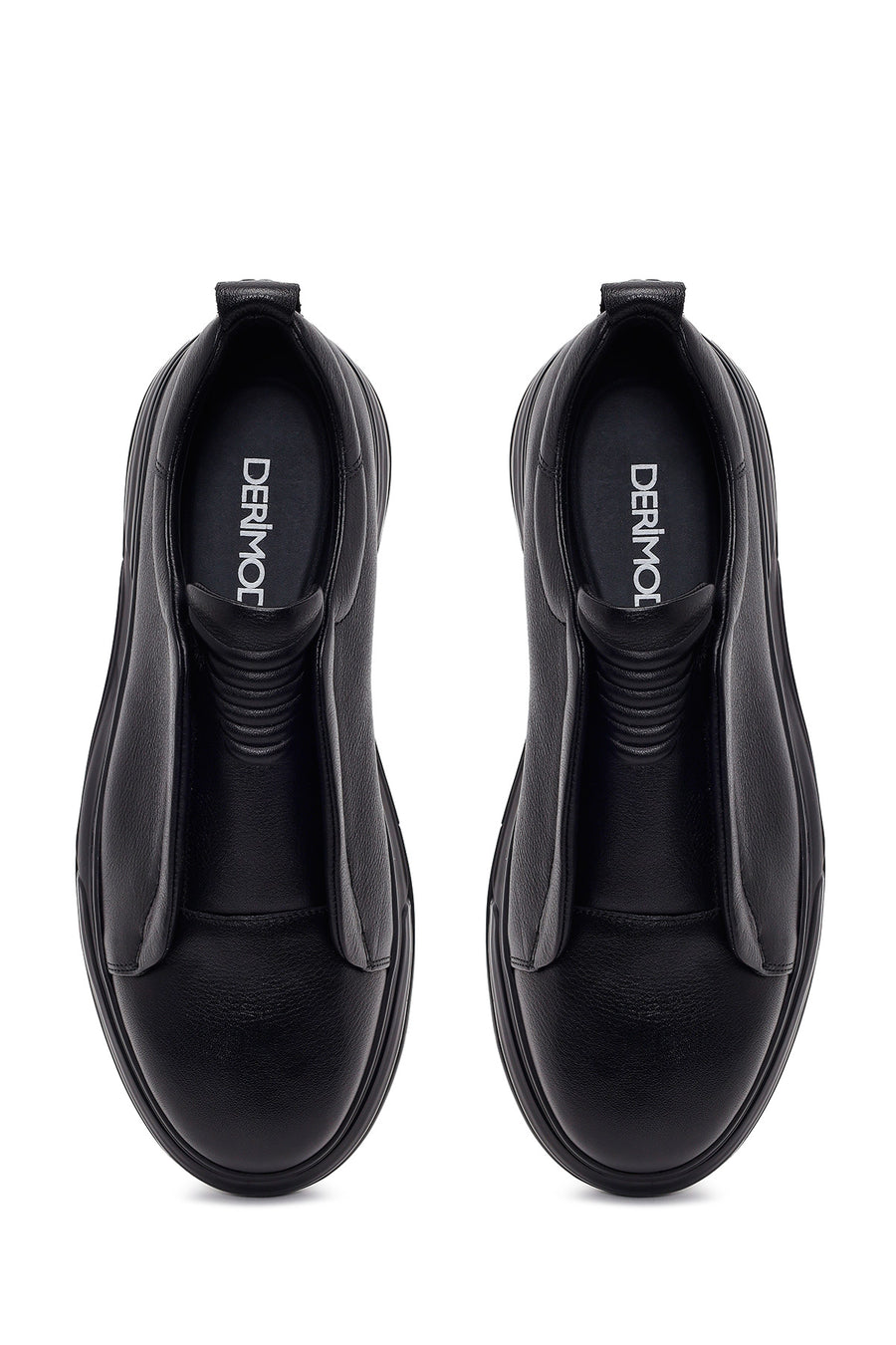 Erkek Siyah Deri Sneaker