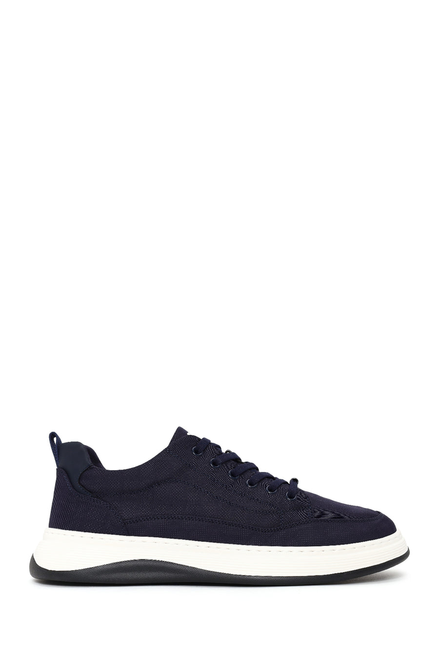 Male Navy Lace-up Fabric Sneaker 26SFD62276F | Derimod