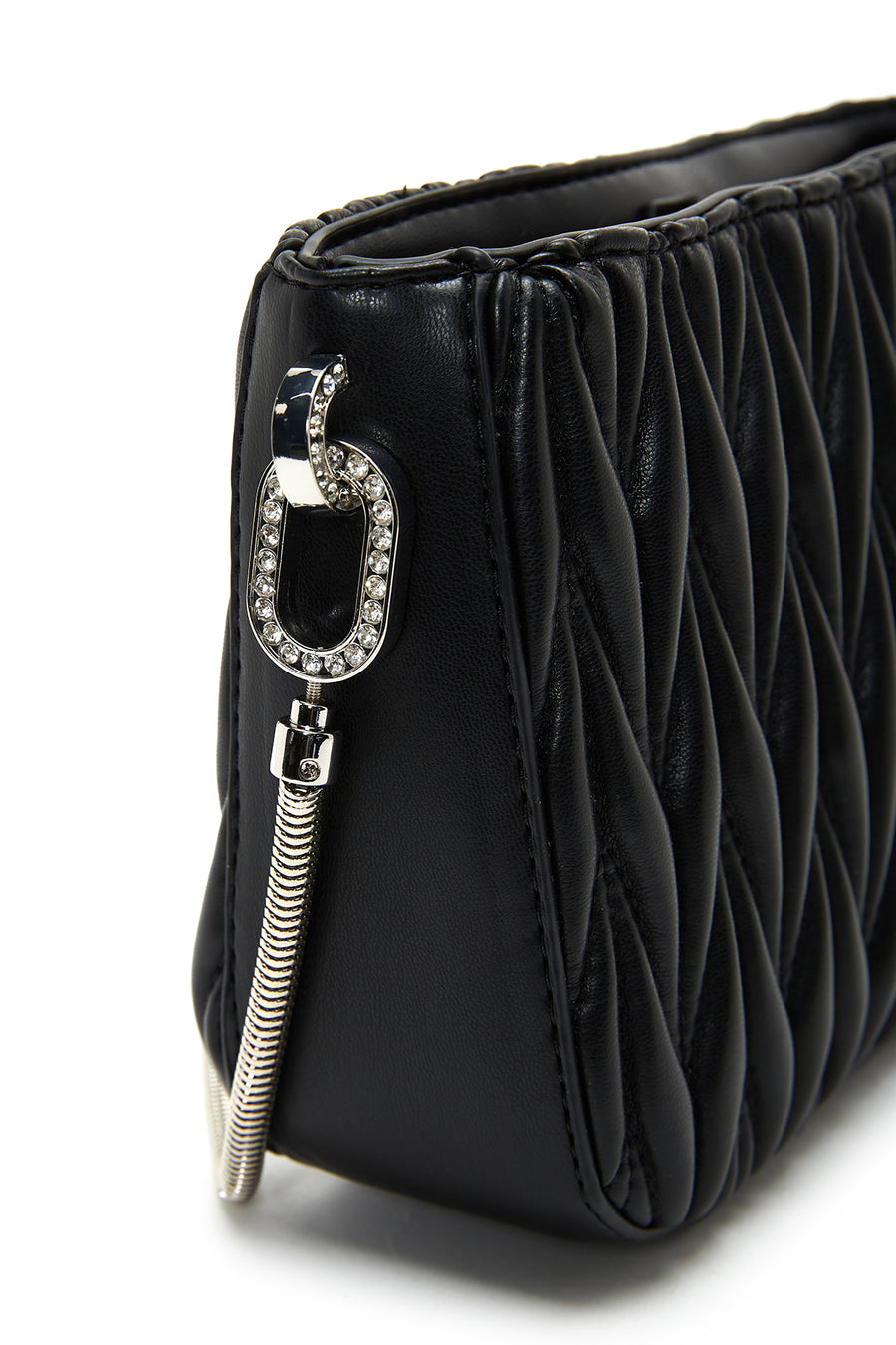 Women's Black Quilted Shoulder Bag