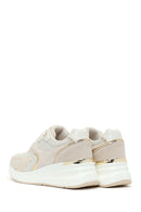 Woman Beige Lace-Up Wedge Sneaker | Derimod