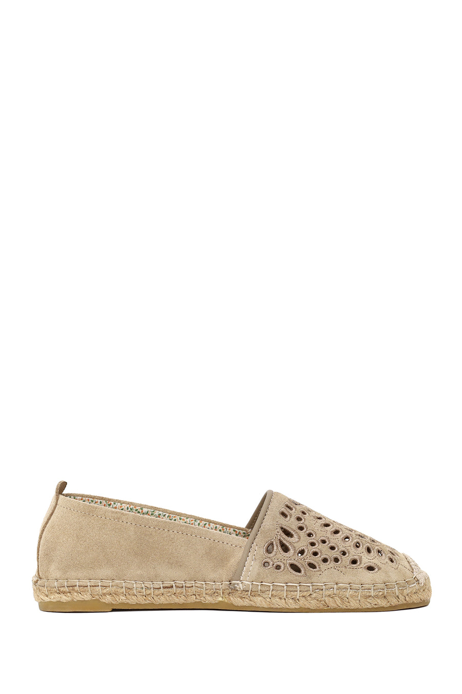Woman Light Beige Suede Espadrilles 26PFD205110 | Derimod