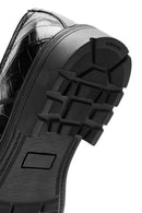 Men's Black Lace-Up Crocodile Patterned Leather Casual Shoes | Derimod