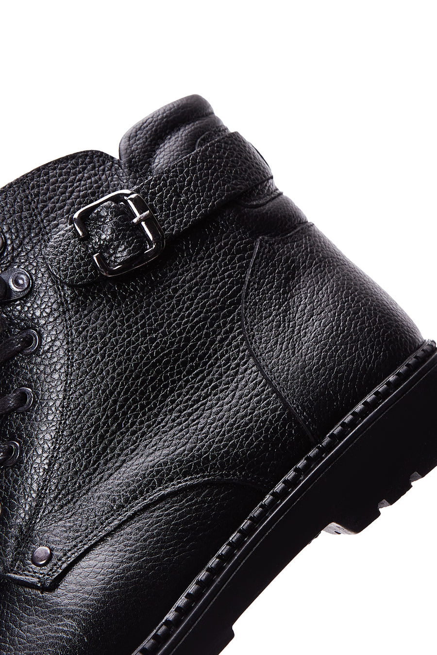 Men's Black Leather Zippered Boots