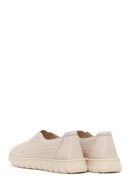 Woman Cream Leather Comfort Shoes | Derimod