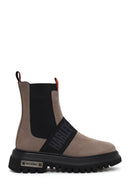 Harley Davidson Woman Mink Nefud Thick-Soled Leather Chelsea Boots | Derimod