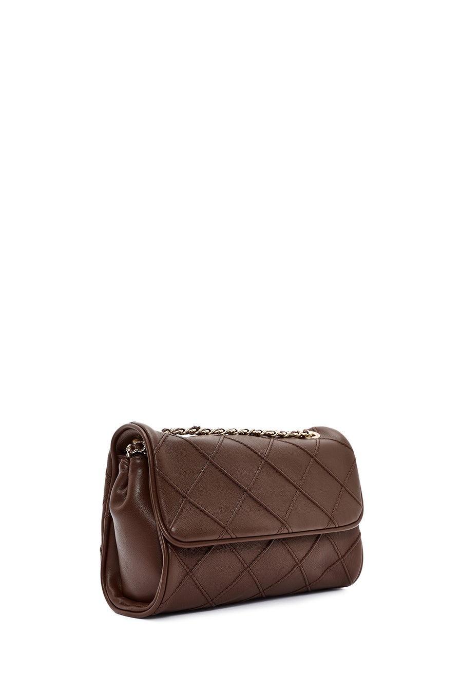 Women's Brown Long Strap Printed Handbag