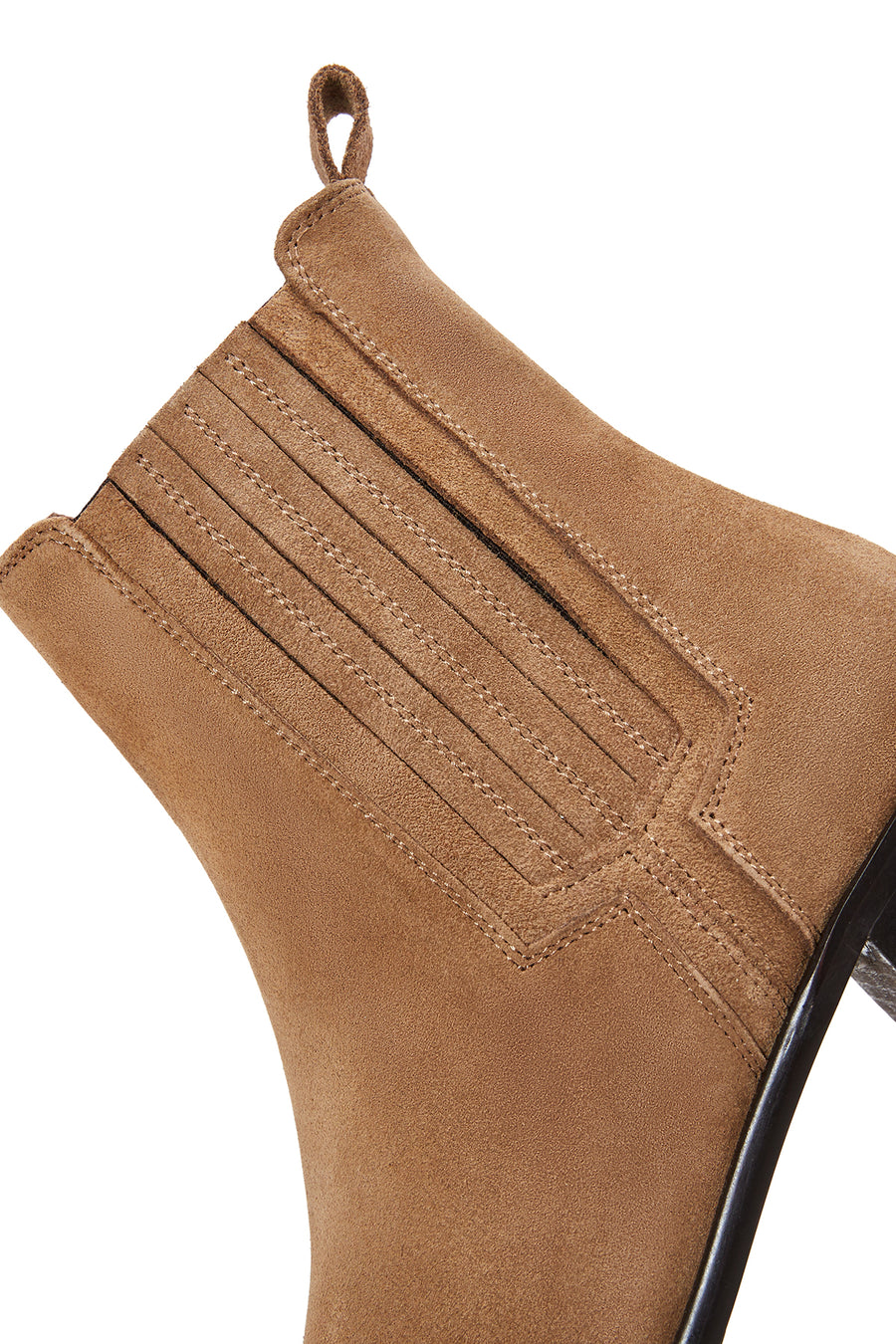 Women's Tan Suede Leather Chelsea Boots