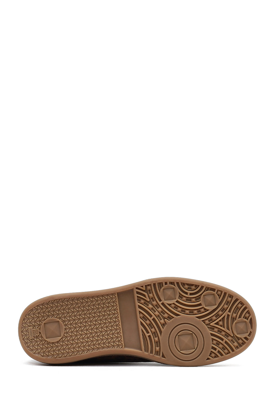 Woman Brown Lace-Up Leopard Print Suede Leather Sneaker