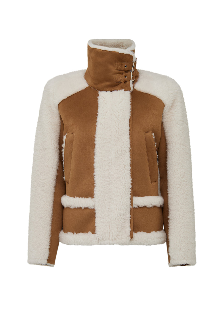 Kaprun Women's Beige Short Teddy Coat
